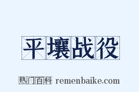 平壤战役是什么意思的图片